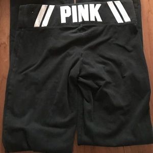 Pink Rhinestone Yoga Pants
